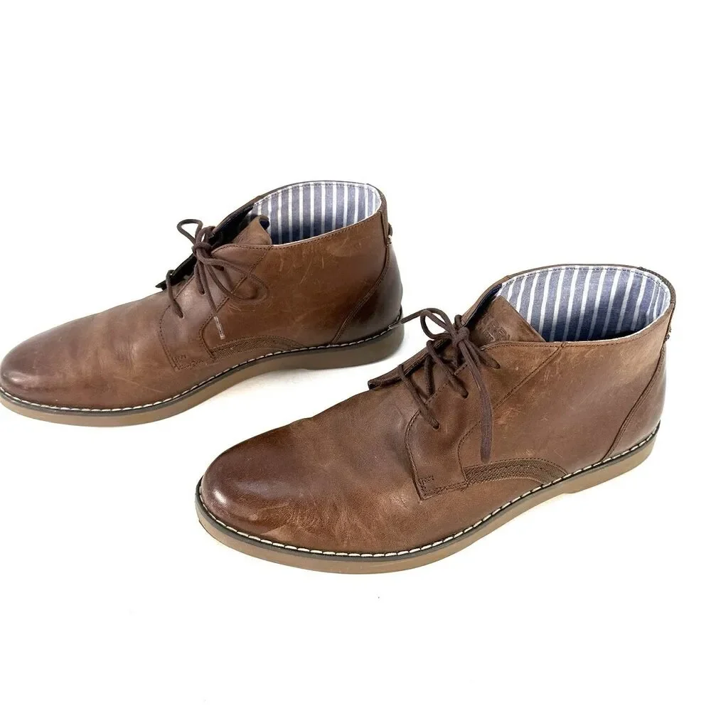 Sperry Top Sider Mens Newman Chukka Brown Leather Boots US Size 11 M US STS23738